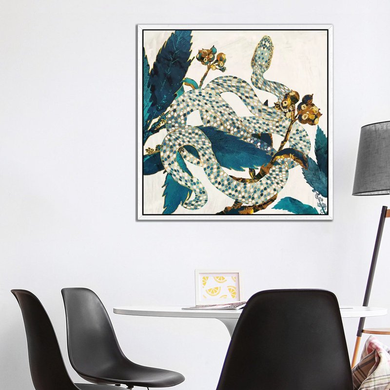 Summer Garden - Print on Canvas, White Framed, 45.72 cm H x 45.72 cm W