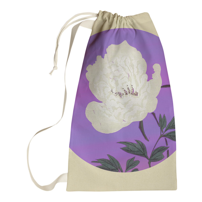 Steadman Fabric Laundry Bag with Handles, Large (76.5" H x 29.5" W x 1.5" D), Purple