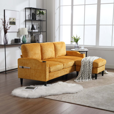 Adylynn Upholstered 77.36 " L-Shaped Sectional