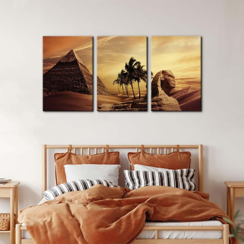3 Piece Wrapped Canvas Print, 60 cm H x 120 cm W