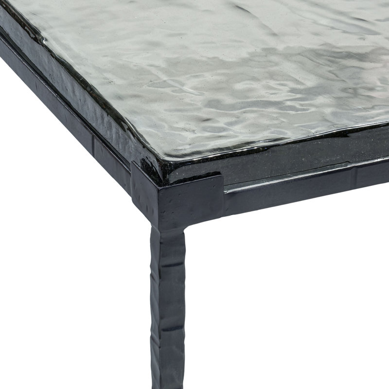 Table basse Castino, Verre fumé / noir