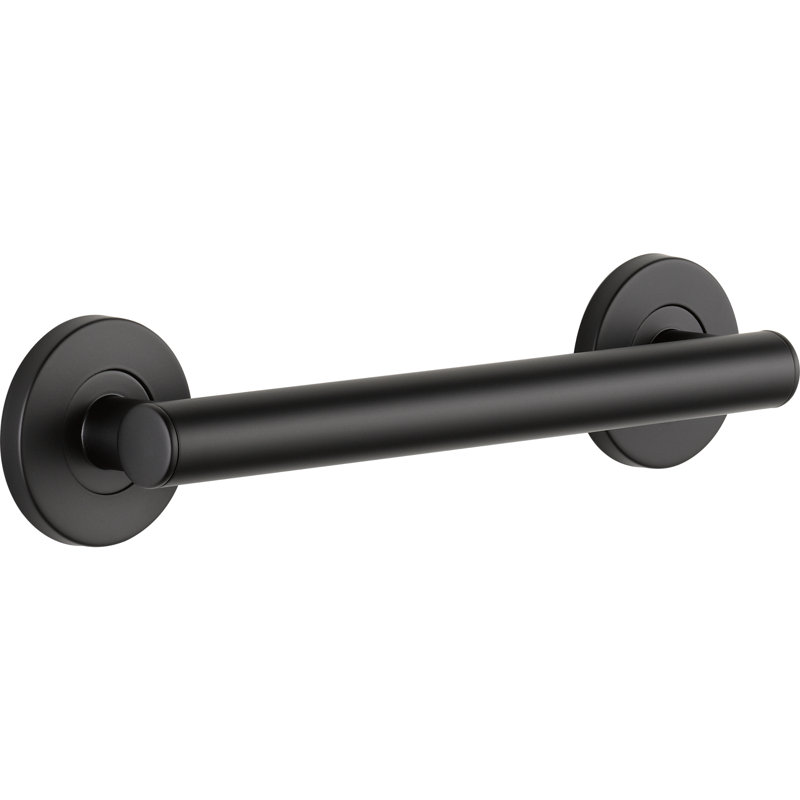 Bath Safety 12" Grab Bar, Matte Black