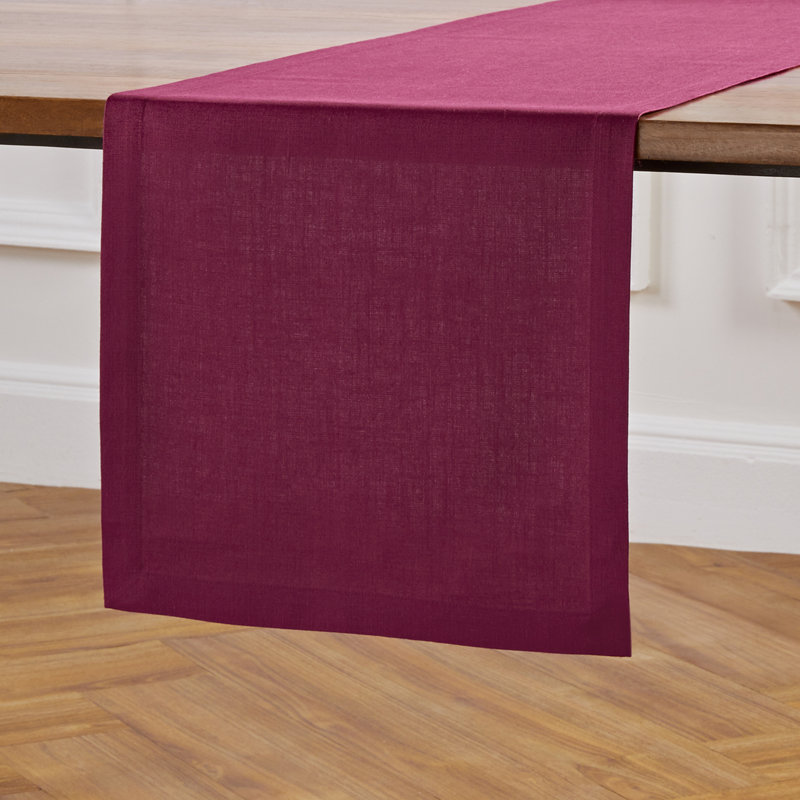 Diana - 100% Pure Linen Table Runner, 72" x 14", Beet