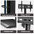 Floor-standing Tv Stand With Double-layer Adjustable Shelves, Suitable For 32-70 Inches