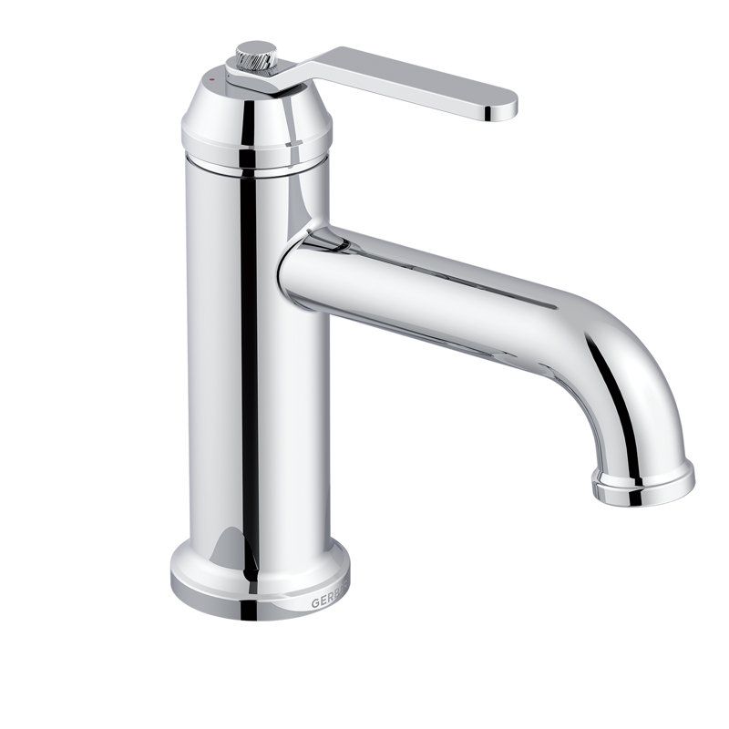 Kinzie Single Handle Single Hole Bathroom Faucet with Deckplate and Metal Touch Down Drain Included, Chrome