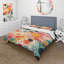 Ensemble de housse de couette abstrait coloré Mid Century Colorful Contrasts II - polyester microfibre-110398110