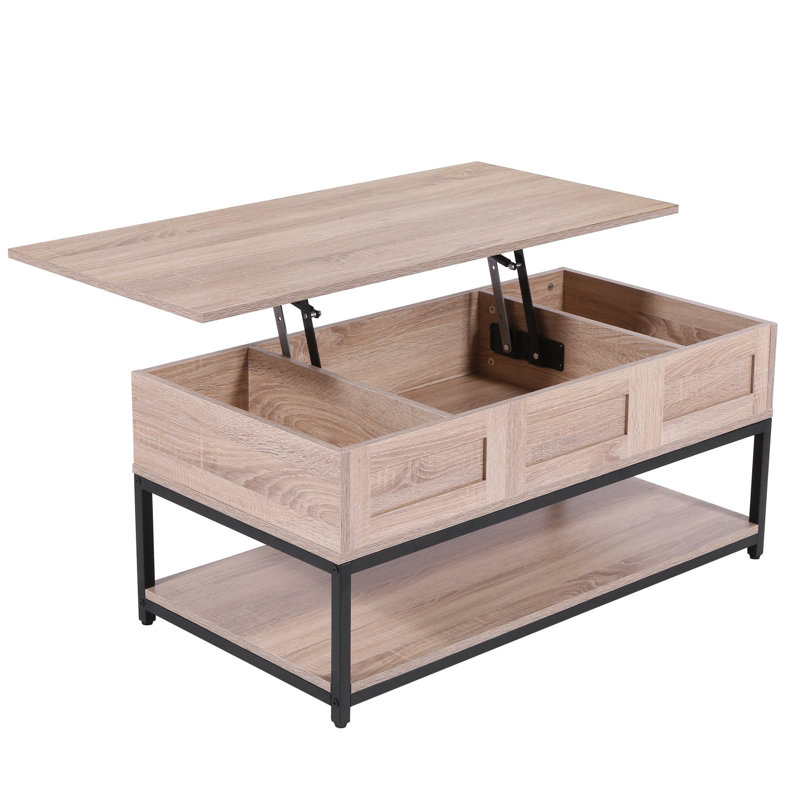 Table basse à 4 pieds avec rangement Lift Top