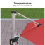 Parasol rond en porte-à-faux avec base à roulettes 156 po Refik-632965132