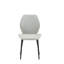 Ensemble de 4 chaises modernes en polyuréthane matelassé à losanges avec pieds en métal noir-786373671