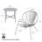 Patio Furniture Set 3 Pieces, Shell Shape Garden Bistro Set-2027691483