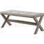 Banc décoratif Glam avec garniture cloutée, siège capitonné, banc latéral rembourré pour chambre à coucher, salon et entrée, gris-830151843