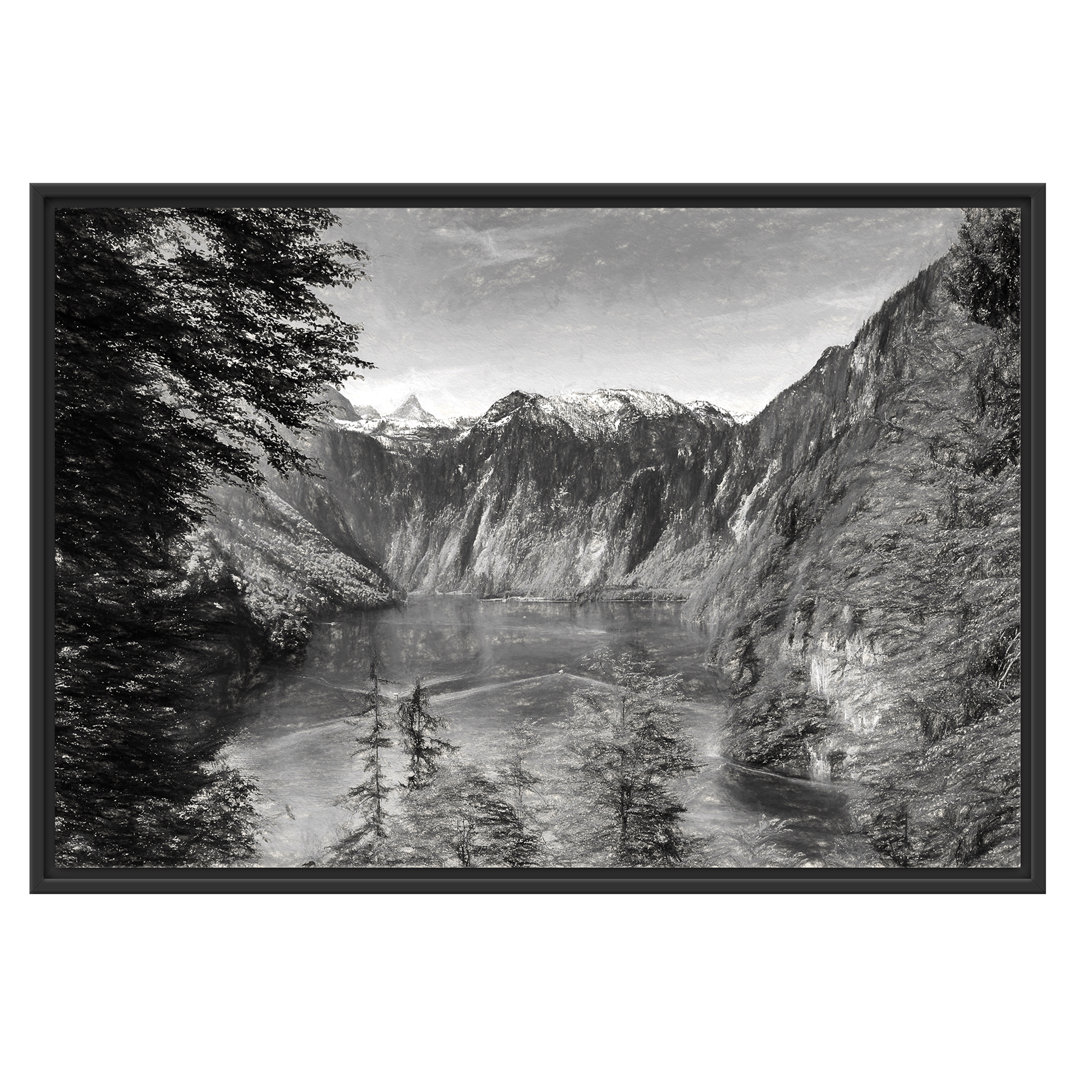 Gerahmtes Wandbild Blick auf den Königssee Kunst