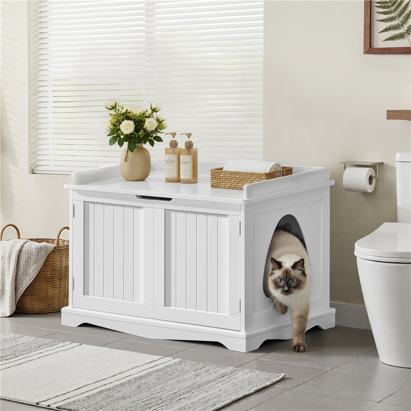 Enceinte de litière Salls, Blanc