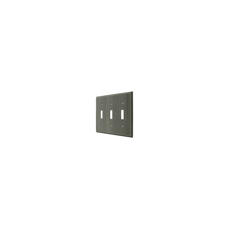 Deltana SWP4763U26 Switch Plate, Triple Standard in Polished Chrome, Polished Chrome
