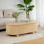 TABLE LATÉRALE DE RANGEMENT OVALE EN MDF
