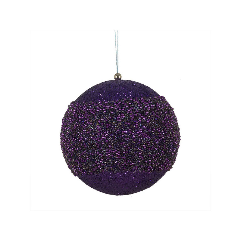 Bauble, 10cm H x 10cm W x 10cm D, Purple