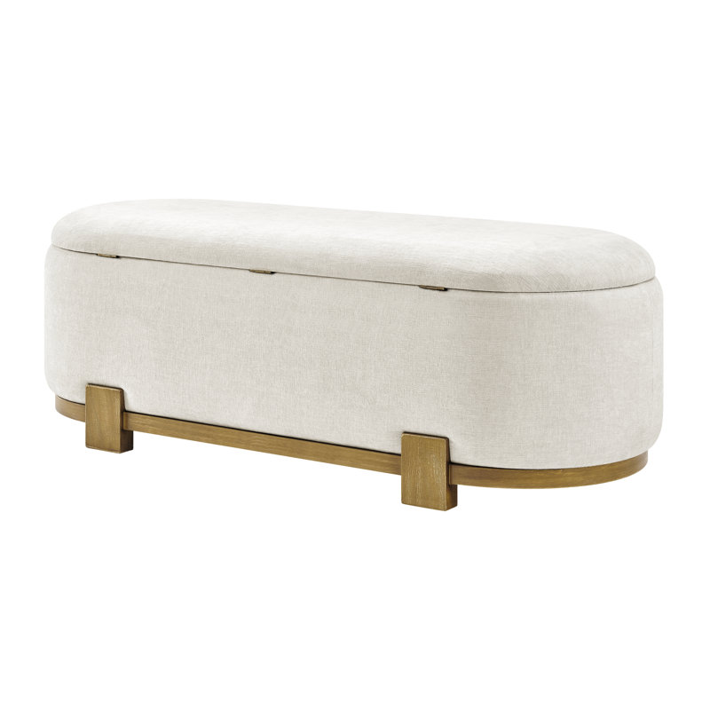 Lajeune Fabric Storage Bench, Seneca Beige