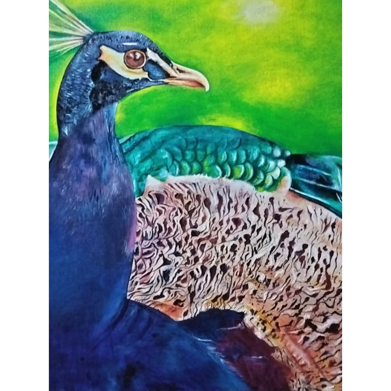 Magnifique paon | Acrylique sur toile | Par Geethu Suresh