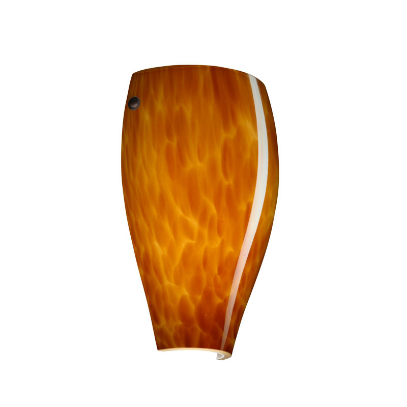 Jette Flush Mounted Sconce, Amber Cloud, Bronze