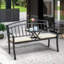 Banc de jardin extérieur en métal
