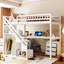 Lit mezzanine avec deux commodes, bureau et bande lumineuse-285846155-285846152