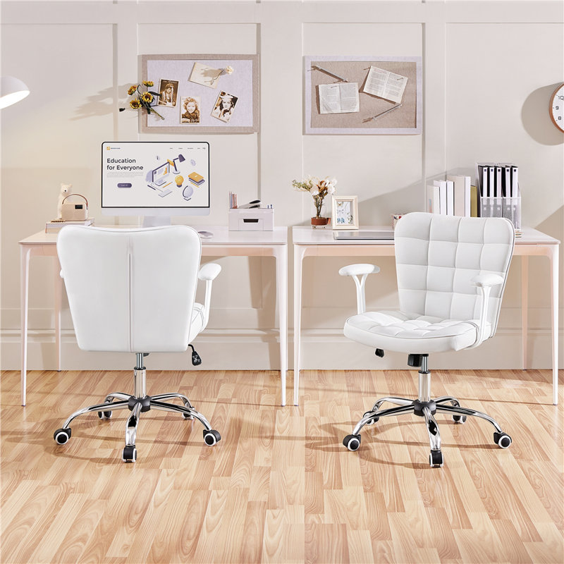 Task Chair, Silver, White