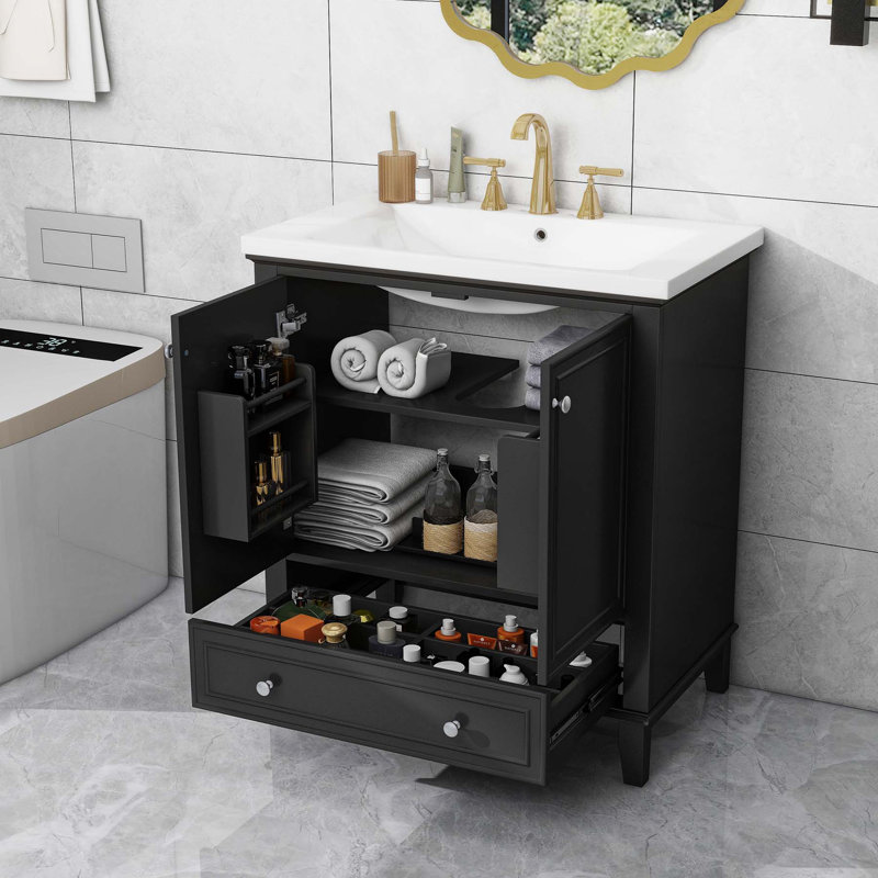 Versatile Bathroom Vanity with Premium Materials and Thoughtful Design, Black