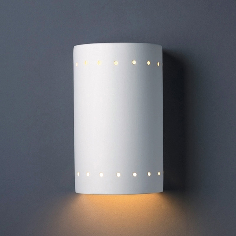 Rossleigh Ceramic Wall Light, Bisque, Yes, 9.5" H x 5.25" W x 4.5" D