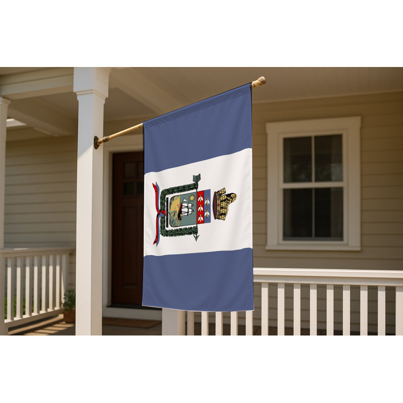 Drapeau de la ville de Port-au-Prince — Drapeau extérieur, 24" H x 36" W