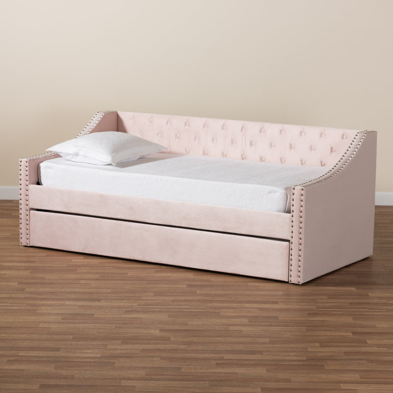 Kylah Upholstered Daybed, Pink, Twin