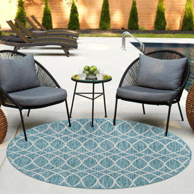 Tapis d'extérieur à treillis léger Aqua_Unique