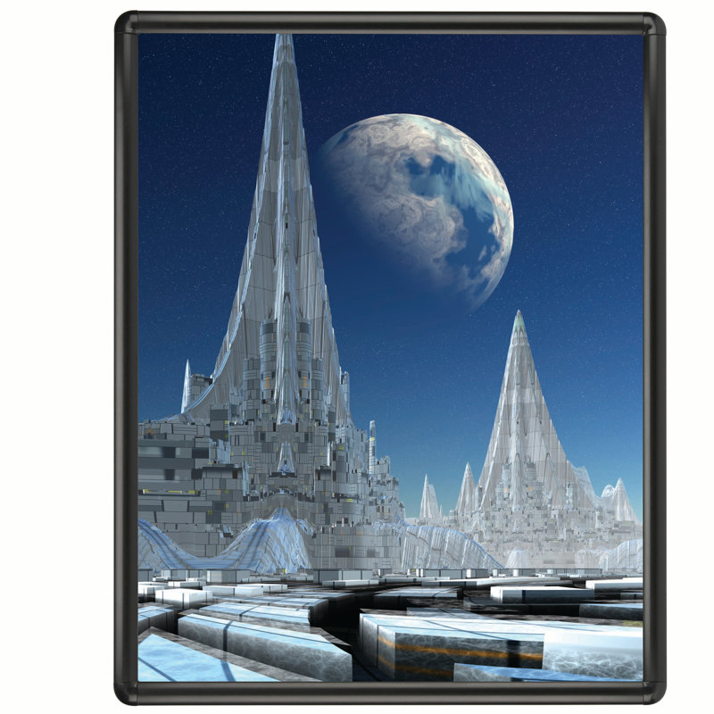 Metal Beveled Picture Frame, 22" x 28", Silver