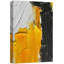 Peinture abstraite grunge, effet de coup de pinceau jaune, noir, blanc, paysage, formes abstraites, illustrations, art moderne, décor minimal-101469680