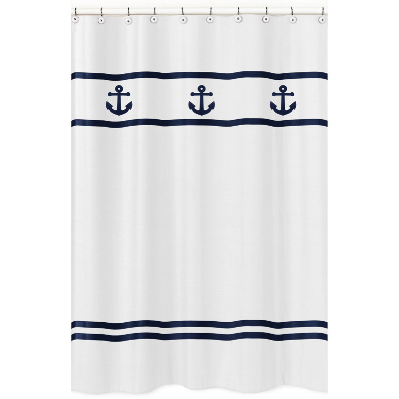 Rideau de douche en coton Anchors Away