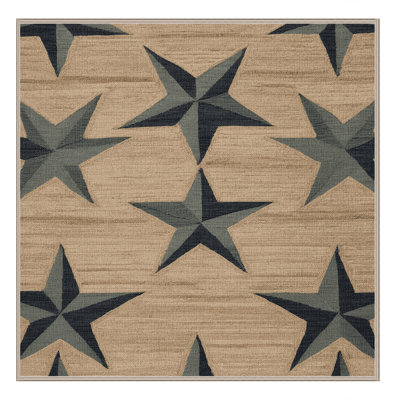 Washable Star Patterns Hawaiian Area Rug