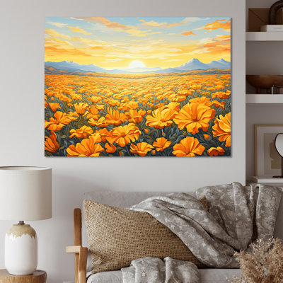 Radiant Sunshine Marigold Flowers III sur toile