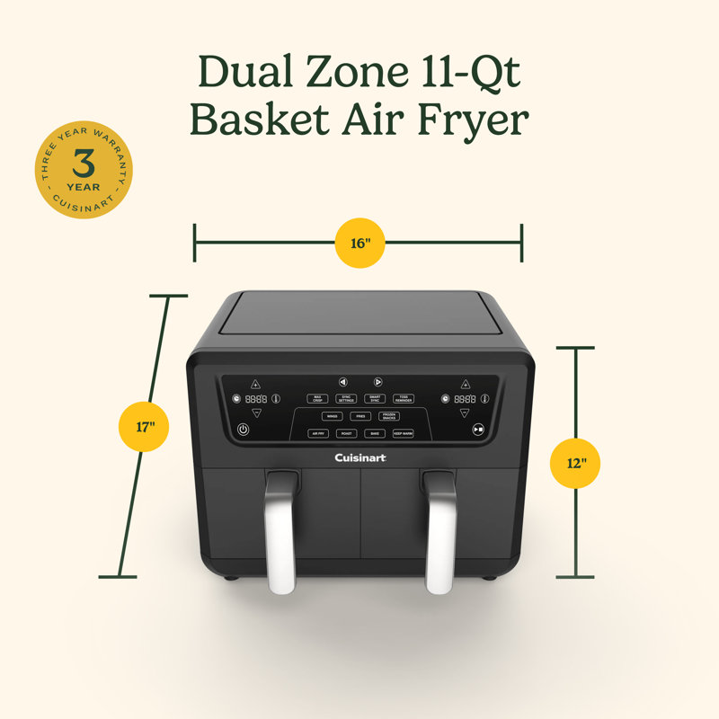 Cuisinart 11qt Dual Zone Basket Air Fryer