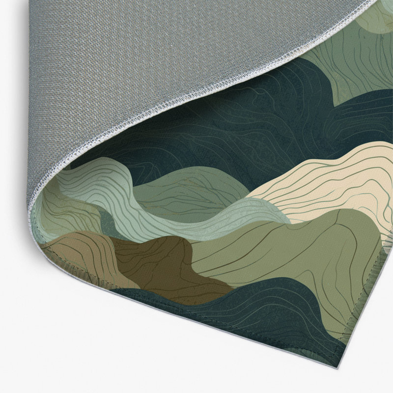 Tapis intérieur et extérieur Twilight Fractals, Rectangulaire 2 pi x 3 pi