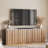 Set of 2 Modern Buffet Sideboard with Faux Marble Top, Camel