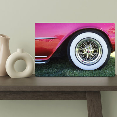 1950S Pontiac Whitewall Tire Detail Classic Retro Vintage Wall Art