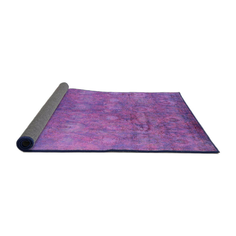 Tapis géométrique rose, Carré 6 pi