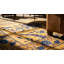 Tapis art déco rectangulaire jaune et doré en laine des années 1920
