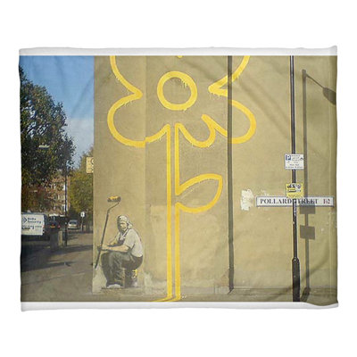 Banksy Sewn Throw Blanket