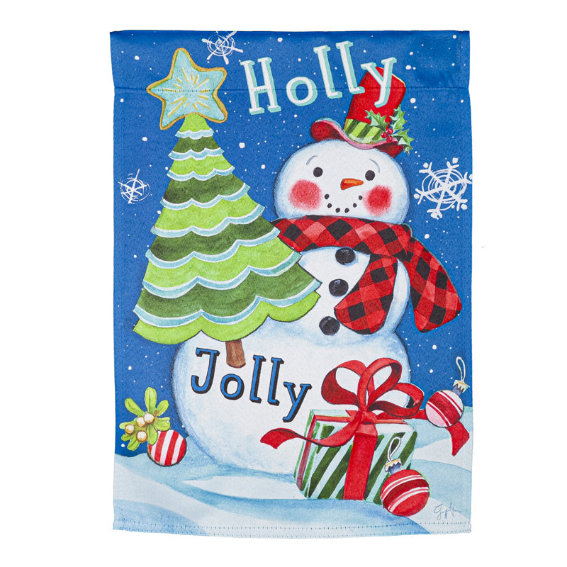 Drapeau en daim Holly Jolly
