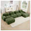 Canapé modulaire en forme de U vert olive, sans assemblage-520895523-520895527