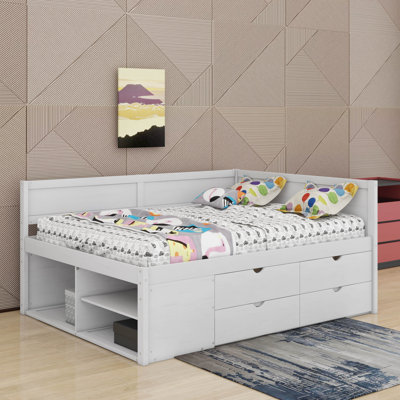 Full Size Daybed With Drawers And Shelves