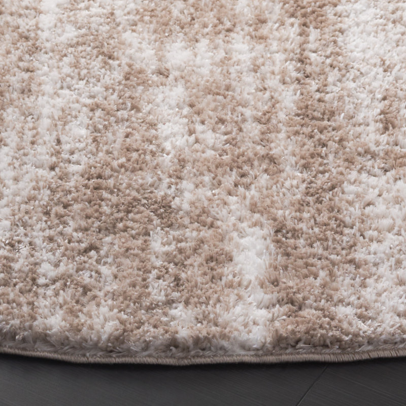 Tyerra Penelope Shag Performance Abstract Rug, Round 6'7"