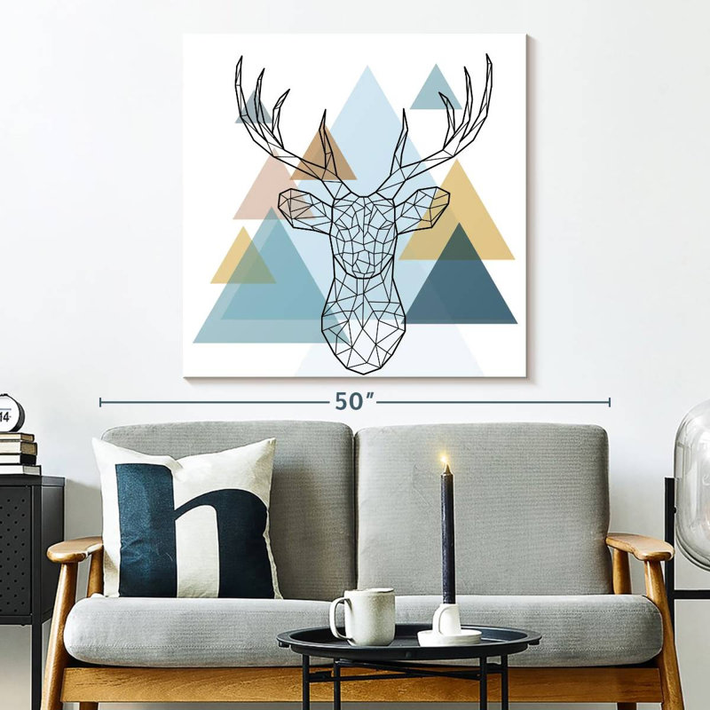 Crowle Geometry Deer, 33" H x 33" W