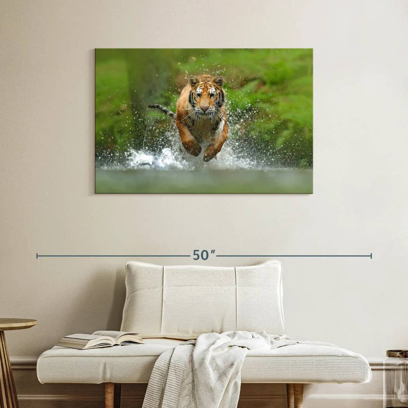 Running Tiger, 26" H x 39" W