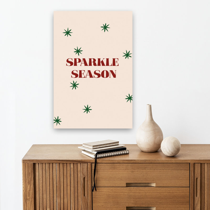 Season Stars Minimalist Modern Abstract Winter Landscape Wall Art Print 1 Piece Wrapped Canvas Wall Art